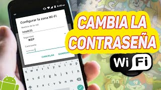 Como cambiar la contraseña a una red WiFi desde Android  Yaxter [upl. by Qifar]