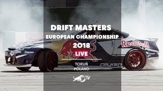 Drift Masters European Championship 2018  LIVE Qualifying in Toruń Poland [upl. by Baillie839]