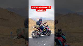 1 lakh Subscribers 😍 LEHLADAKH🏔️lehladakh ladakh ladakhtrip biketrip subscribers travel [upl. by Ayikaz545]