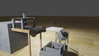 waste paper recycling machine animation model Blender recycling paperwaste [upl. by Pessa]