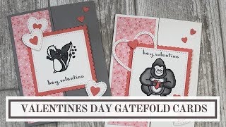 How To Make A Gatefold Card For Valentines Day [upl. by Bahr]