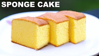 Sponge Cake Without Oven  Basic Plain amp Soft Vanilla Cake at Home  CookWithNisha [upl. by Priscella]