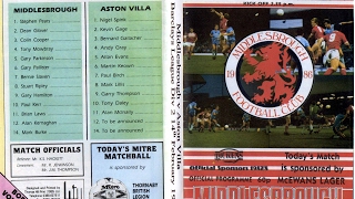 Middlesbrough 2 Aston Villa 1  League Div 2  14th Feb 1988 [upl. by Norok585]