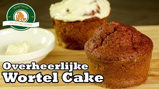 Recept voor een overheerlijke Wortelcake  worteltaart met banaan [upl. by Hcirteid]