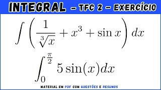 Exercícios de integração imediata Questões 11 e 12  Cálculo Integral [upl. by Vitoria]