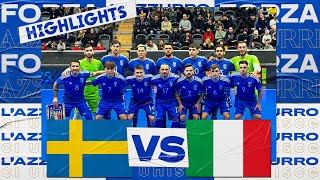 Highlights SveziaItalia 77  Futsal  Qualificazioni Mondiali 2024 [upl. by Colette356]