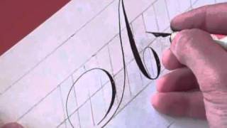 Hamid Ezra Ebrahimi How To Write Copperplate  Writing the Word quotAriaquot [upl. by Eeralav193]