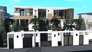 Bloxburg modern townhouse exterior speed build bloxburg roblox speedbuild [upl. by Mady]