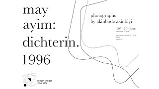 Akinbode Akinbiyi – May Ayim Dichterin 1996  Ausstellungseröffnung mit Künstlergespräch [upl. by Aiciruam]