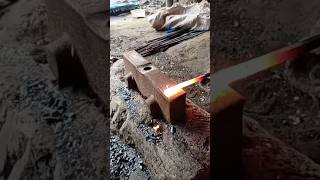 Half round Axe forging process  short video [upl. by Eirtemed]