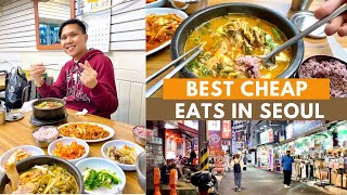 BEST CHEAP EATS IN DONGDAEMUN SEOUL  KOREA TRAVEL VLOG [upl. by Ainoloppa268]