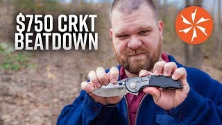 Can KnifeCenter Break The Deadbolt Lock On a 750 CRKT XOC Folding Knife [upl. by Ekul]