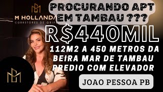 R440mil Apartamento 112m2 em Tambau a 450m da praia em João Pessoa Pb [upl. by Ainomar]