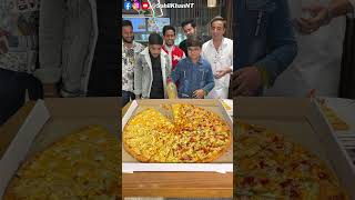 Worlds Largest Pizza 🍕 Part 1  New Year Special 🎊 Bottle Flip Challenge pizza sahilkhannt [upl. by Adnema]