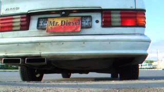 Smoking MercedesBenz AMG sounds w126 1984 500se amg style start amp acceleration [upl. by Aenel]