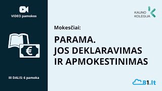 Mokesčių apskaita Parama Jos deklaravimas ir apmokestinimas [upl. by Yelena]