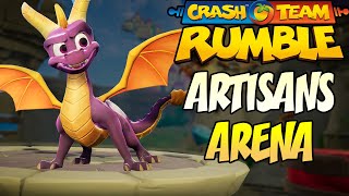 SPYROS FIRST MAP  Artisans Arena Gameplay Crash Team Rumble [upl. by Ahsiened]