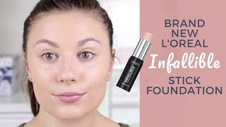 LOREAL INFALLIBLE SHAPING FOUNDATION STICK REVIEW [upl. by Aitra]