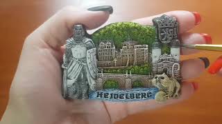 Heidelberg fridge magnet hand painting process in Suvenix [upl. by Reisch]