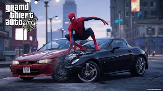 GTA 5 Spiderman No Seatbelt Car Crashes Ragdolls Compilation [upl. by Ailema]