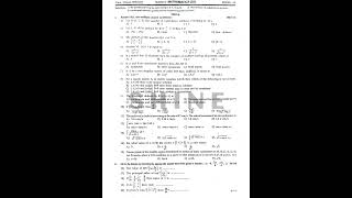 2nd PUC mathematics midterm exam model question paper [upl. by Leohcin]