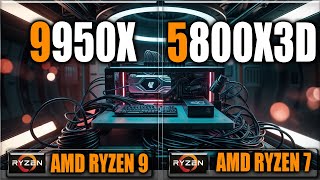 9950X vs 5800X3D Gaming Benchmarks  Applications Tests [upl. by Lehcim]