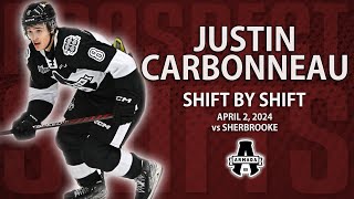 Justin Carbonneau vs Sherbrooke  Apr 2 2024  2025 NHL Draft [upl. by Thane]