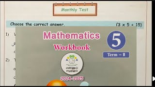 EM 5th standard maths monthly test term 2 unit 2 workbook answers [upl. by Alejna248]