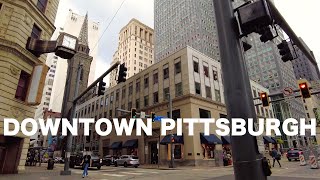 Downtown Pittsburgh  Walking Tour [upl. by Nauqram422]