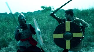 Macbeth vs Macduff the BEST Fight Scene with Viking Shields [upl. by Hough213]