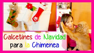 Calcetines Navideños para la chimena de fieltro sin coser Ideas para decorar Navidad Isa ❤️ [upl. by Corkhill]