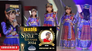 Tanisha Traditional 1st Round EKADFA Kids Fashion show Style Stunner 2024 Bokajan [upl. by Aynatahs]