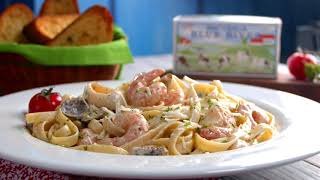 PASTA CON MARISCO EN SALSA BLANCA  Recetas Faciles  Easy recipes [upl. by Pik]