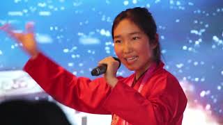 Mongolian girl Bulgantamir Ganbat is singing a Chinese song [upl. by Bihas]