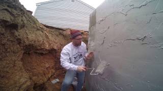 The Best Basement Waterproofing Easy  DIY Coating  Block Foundation  Exterior Waterproofing [upl. by Rialcnis889]