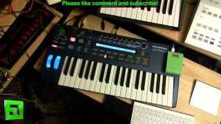 Novation Ultranova  mininova battery powered mobile Synth [upl. by Llevel]