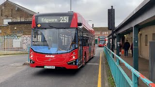 Full Journey Front View  Route 251  Arnos Grove to Edgware Station [upl. by Engedi120]