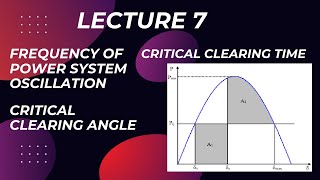 Lecture 7 Frequency of power system oscillations  critical fault clearing timeangle [upl. by Holds]