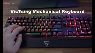 VicTsing PC175A Mechanical Gaming Keyboard Unboxing amp Testing [upl. by Adlog367]