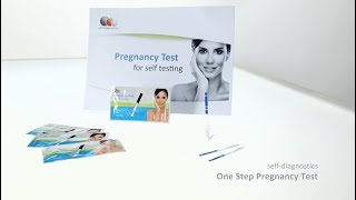 selfdiagnostics One Step Pregnancy Test  hCG rapid test [upl. by Alamat266]