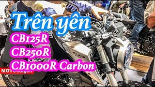 Review 2018 Honda CB125R vs CB250R CB300R vs CB1000R Carbon [upl. by Eirrac]