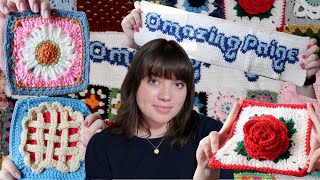 crocheting a blanket with YOUR granny squares 100 granny squares [upl. by Base]