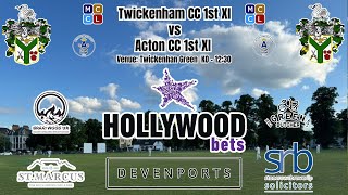 Twickenham CC 1st XI vs Acton CC 1st XI [upl. by Lamarre]