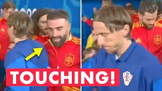 🔥 First thing Modric did after meeting Carvajal amp Nacho in tunnel before Spain v Croatia EURO2024 [upl. by Erlina]