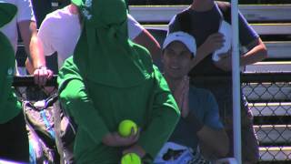 Evgeny Donskoy v Inigo Cervantes match point 1R  Australian Open 2016 [upl. by Hnoj870]