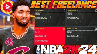 BEST FREELANCE OFFENSE SETTINGS IN NBA 2K24 [upl. by Araiek]