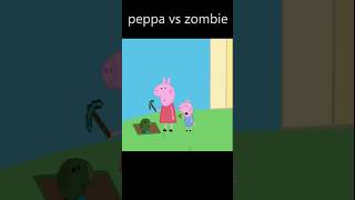 Peppa pig vs zombie Zombie Apocalypse cartoon parody peppapig minecraft animation [upl. by Jordanna575]