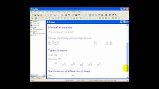 Running a simple ANOVA in GenStat Discovery Edition [upl. by Valerio]