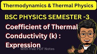 L22 Coefficient of Thermal Conductivity Expression BSC Physics semester 3 [upl. by Oloapnaig728]