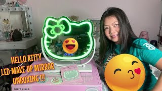 Hello Kitty LED Make Up Mirror with Base by Impressions Vanity  Unboxing  Review [upl. by Aninep]